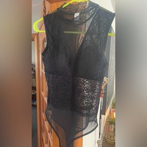 Black Lace Body Suit